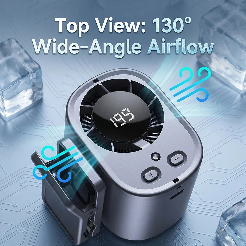 Portable Clip On Rechargeable Fan with 360° Rotation, 100 Speed Control and USB Charging for Indoor and Outdoor Use