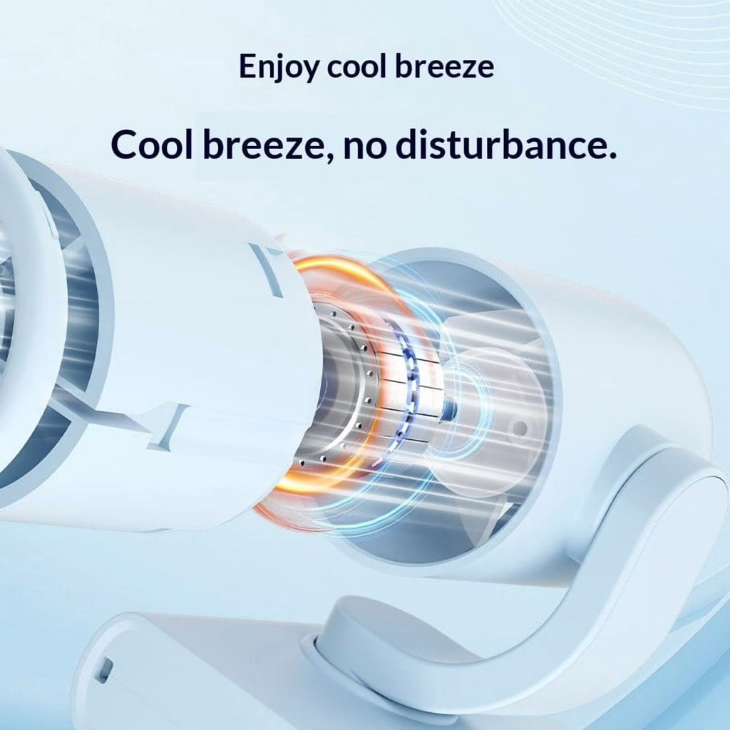 Mini Clip Fan with Digital Display and 199-Speed Control for Outdoor Desk Hat and Umbrella Use