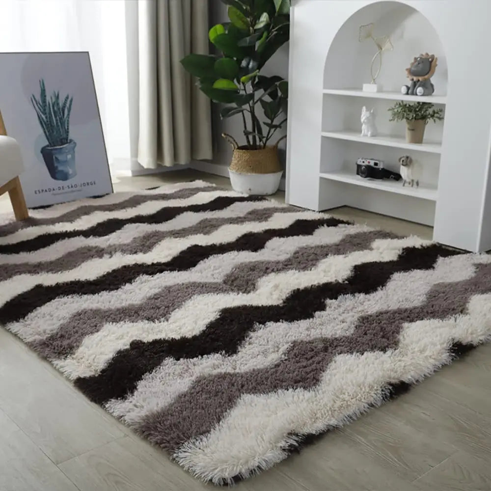 Long Hair Fluffy Nordic Carpet for Bedroom, Children’s Room, and Bedside Use