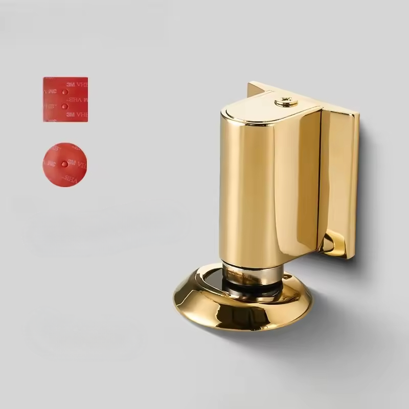Magnetic Door Stopper with No Drill Adhesive Design for Floor Mounted Door Control