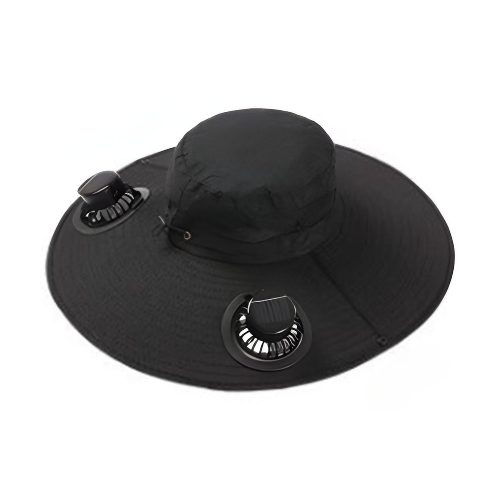 Cooling Bucket Hat with Solar Fan and Quick Dry Wide Brim Design for Outdoor Summer Activities