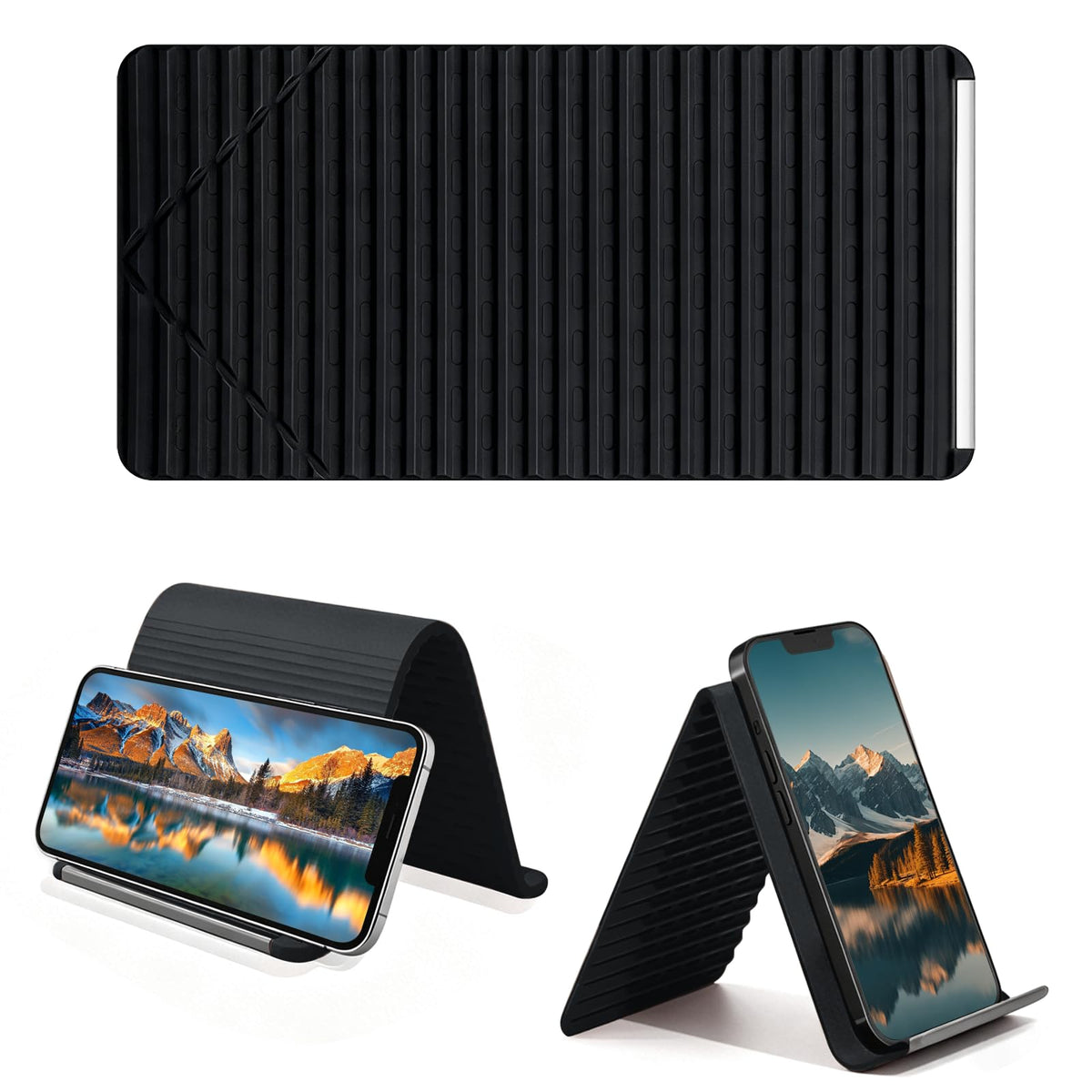 Foldable Multi Functional Phone Stand Flexible Desktop Holder for Phone Tablet and Laptop Use