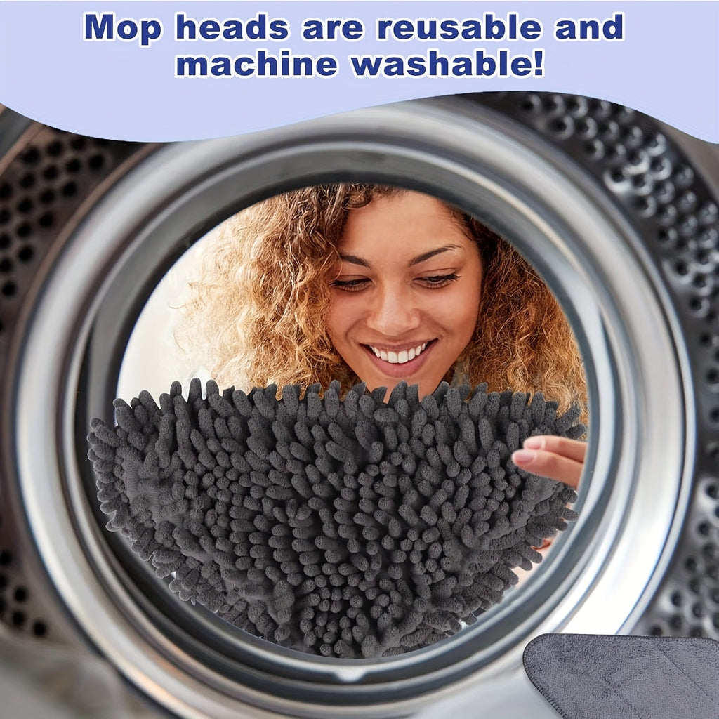 Triangle Telescopic Cleaning Mop with Rotating Head and Reusable Pads for Windows Walls and Household Surfaces
