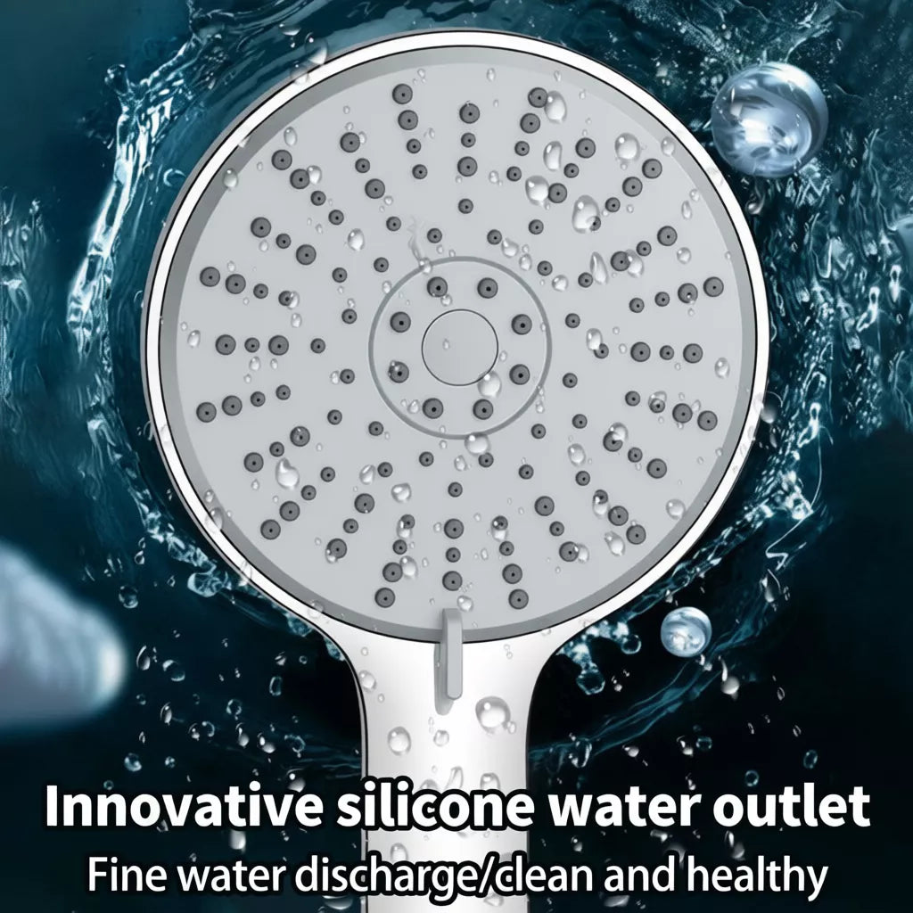 Ceiling Mounted Shower Head with 25cm Rainfall Top Spray Design for Bathroom Shower Setups (Shower head + 1.5-meter black Hose + Base)