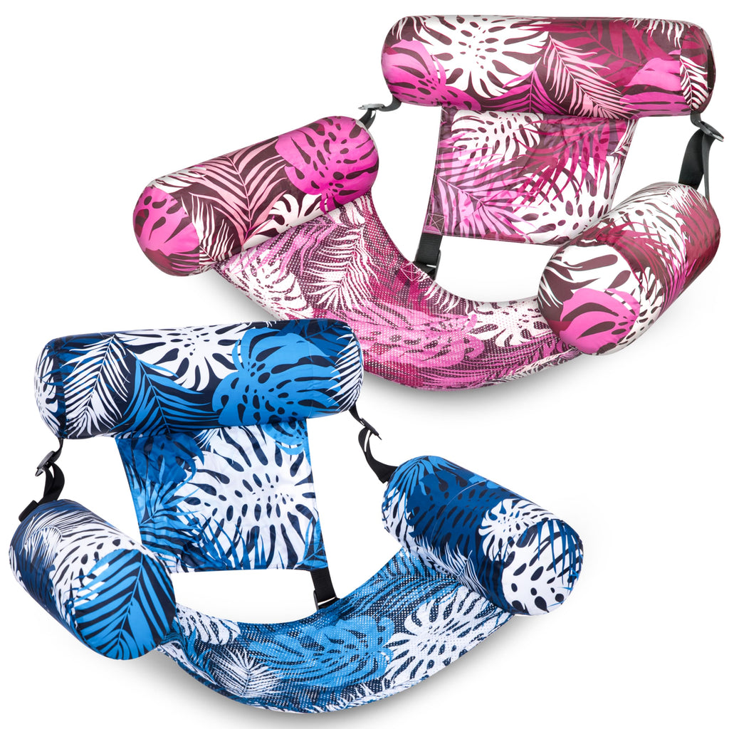 Inflatable Pool Hammock Chair with Foldable Floating Design for Pool and Beach Relaxation