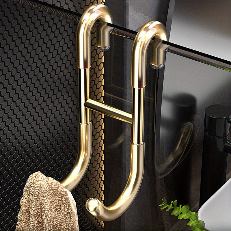 2 Pcs Over Door Utility Hook with No Drill Stainless Steel Design for Bathrooms Kitchens and Glass Doors
