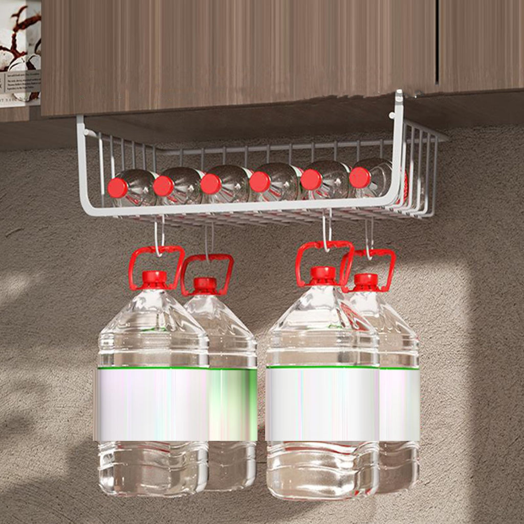 Iron Hanging Under Shelf Basket Kitchen Cabinet Organizer