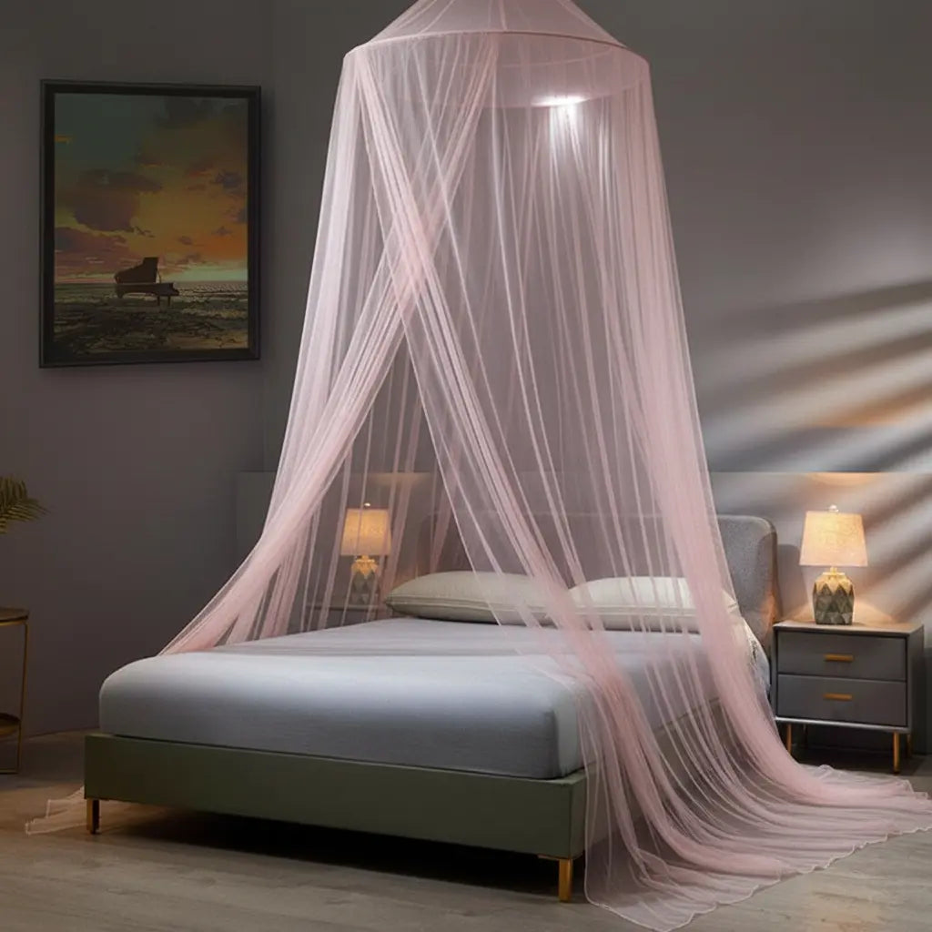 Large Dome Hanging Mosquito Net Bed Canopy for Insect Protection Home and Travel Use