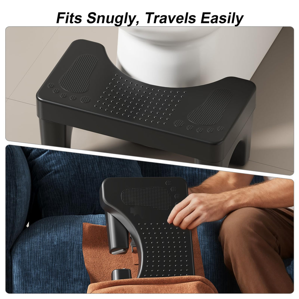 Folding Toilet Stool with Non Slip Plastic Design for Bathroom Storage and Daily Household Use