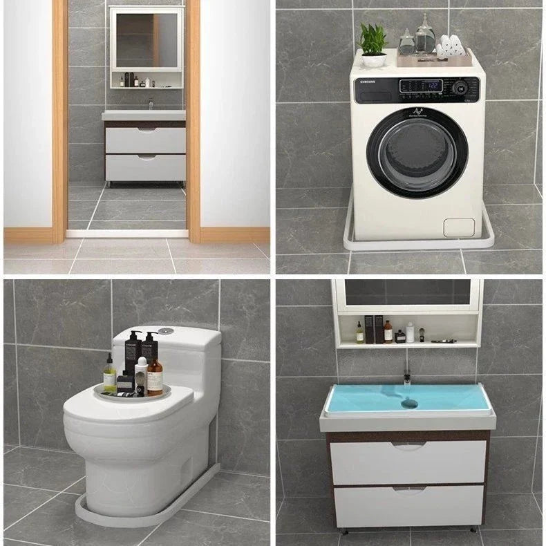 Collapsible Shower Water Barrier with Flexible Leak Proof Threshold Design for Bathroom and Kitchen Floors