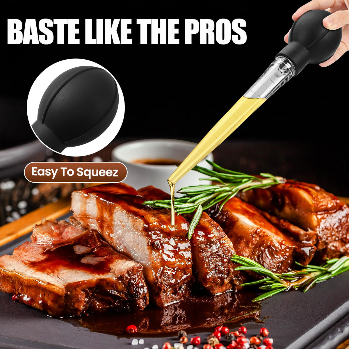 BBQ Basting Syringe Oil Dropper Cooking Pipette for Meat Poultry Marinade Barbecue Tool