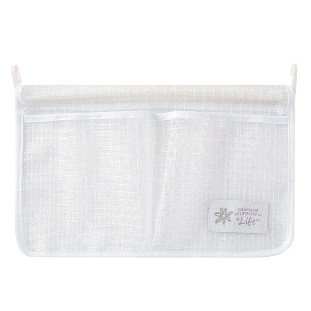 Refrigerator Mesh Organizer Bag with Double Compartment Hanging Design for Sauce Packet and Kitchen Storage