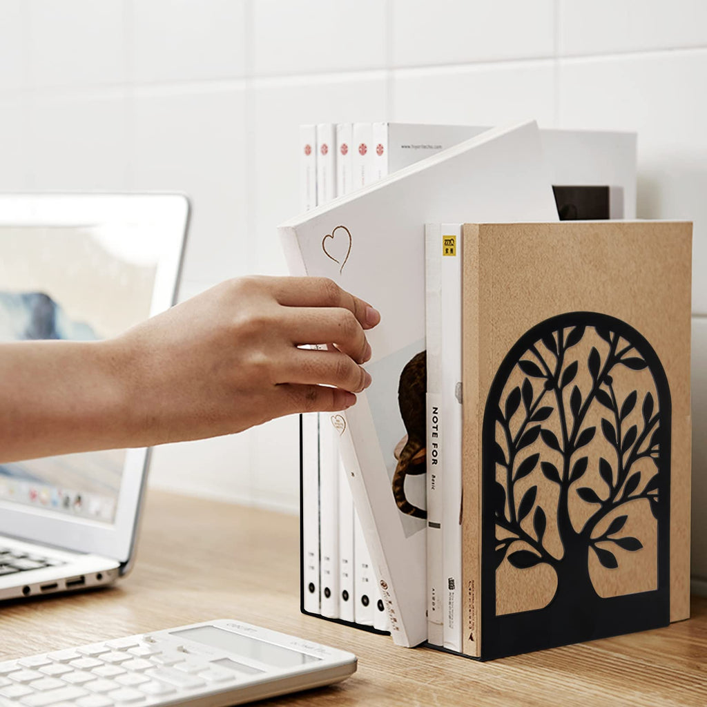 Tree of Life Metal Bookends Decorative Desktop Book Holder