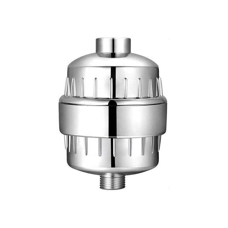 Stainless Steel Shower Filter with Multi Stage Cartridge Design for Standard Bathroom Fixtures