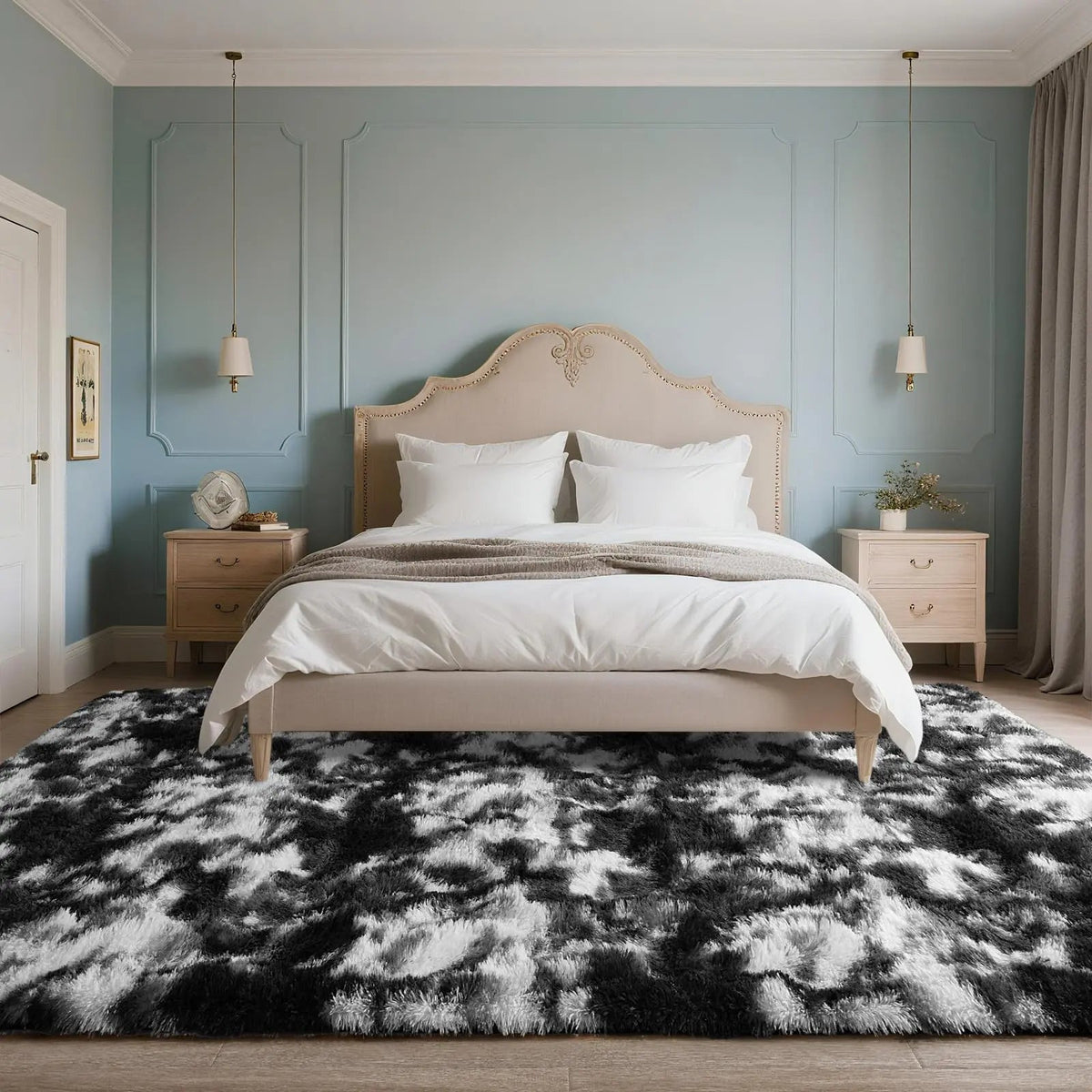 Long Hair Fluffy Nordic Carpet for Bedroom, Children’s Room, and Bedside Use