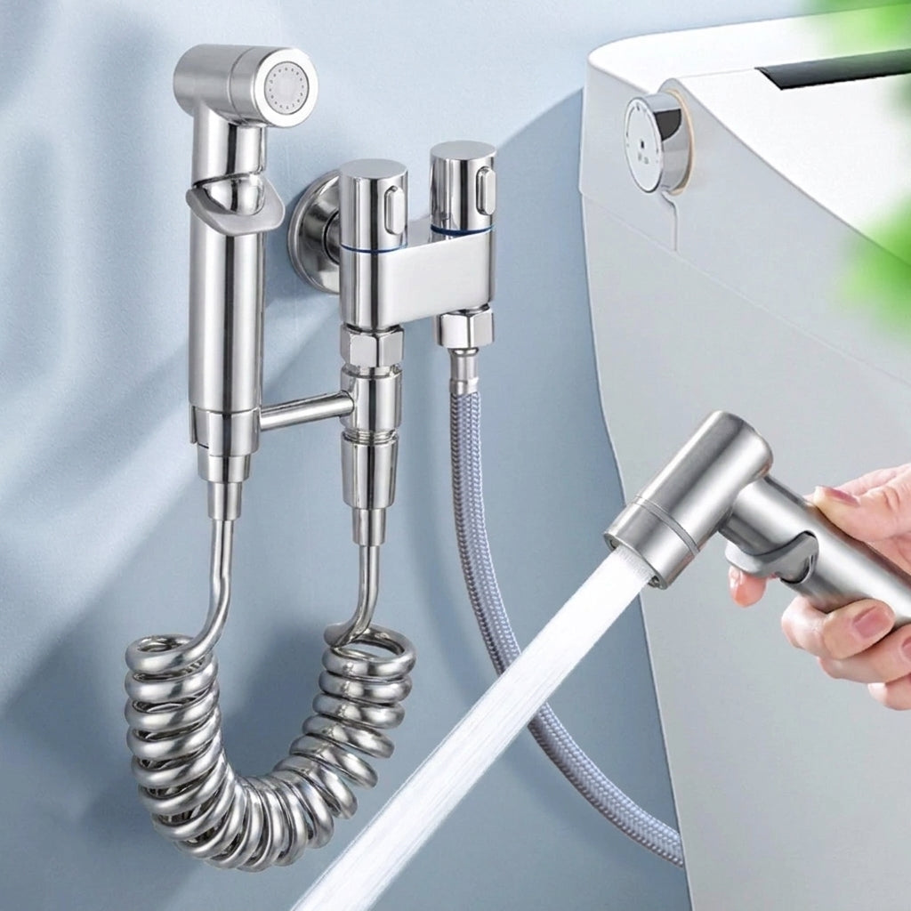 Handheld Toilet Bidet Sprayer with Dual Mode Pressure Control for Toilet Cleaning and Bathroom Use