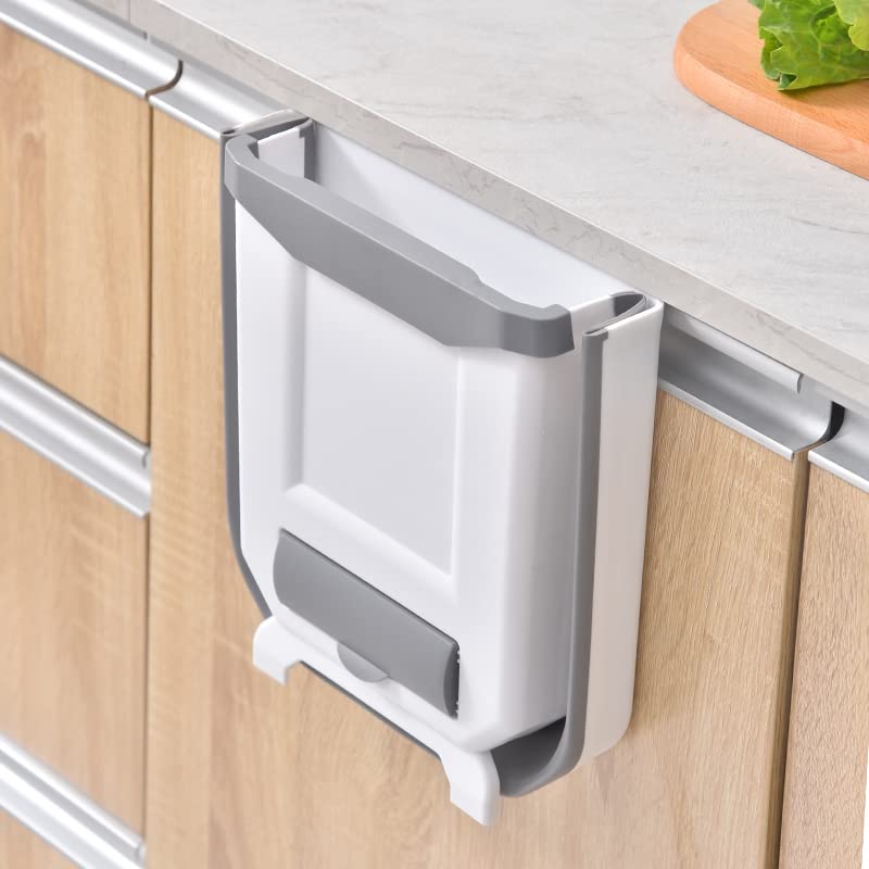 Foldable Wall Mounted Trash Bin for Kitchen Bathroom