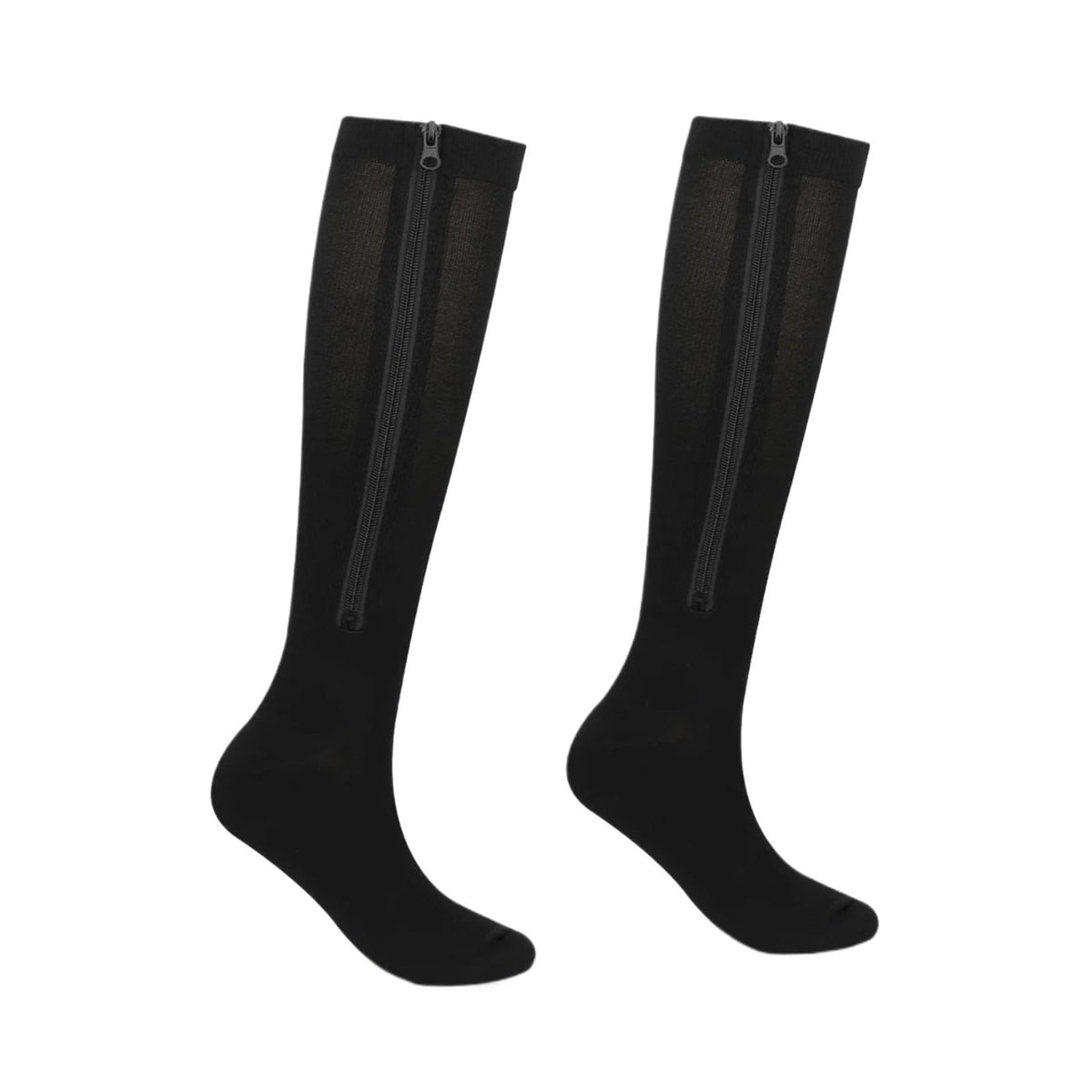 Zipper Compression Socks with Graduated Support Design for Running, Travel, Fitness, and Daily Leg Comfort