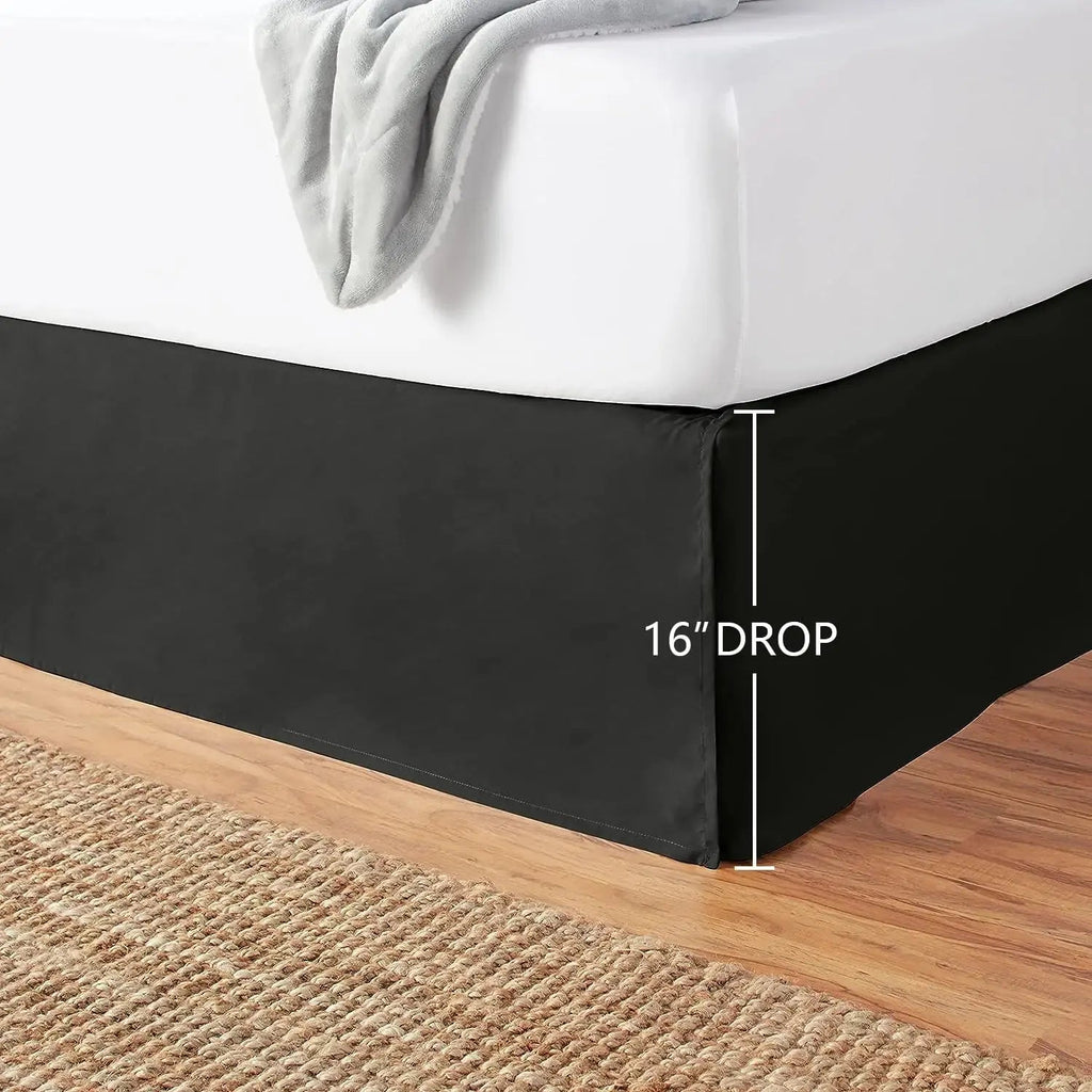 European Style Queen Bed Skirt Brushed Cloth Solid Color Dust Ruffle for 1.5m Beds