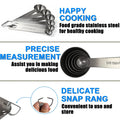 6 Piece Stainless Steel Measuring Spoons Set Food Grade Kitchen Baking Tools