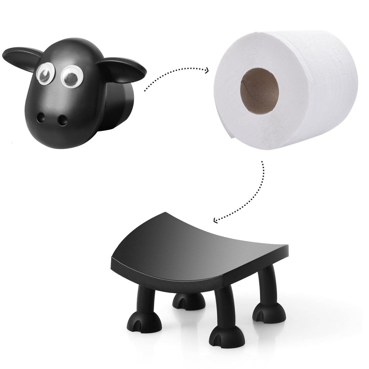 Sheep Toilet Paper Holder Stand for Bathroom Decor