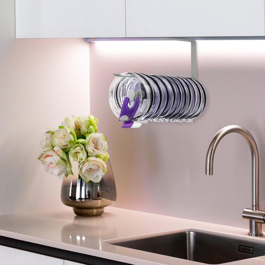 No Drill Paper Towel Holder Over Cabinet Door Stainless Steel Rack for Kitchen Bathroom and Tissue Roll Storage