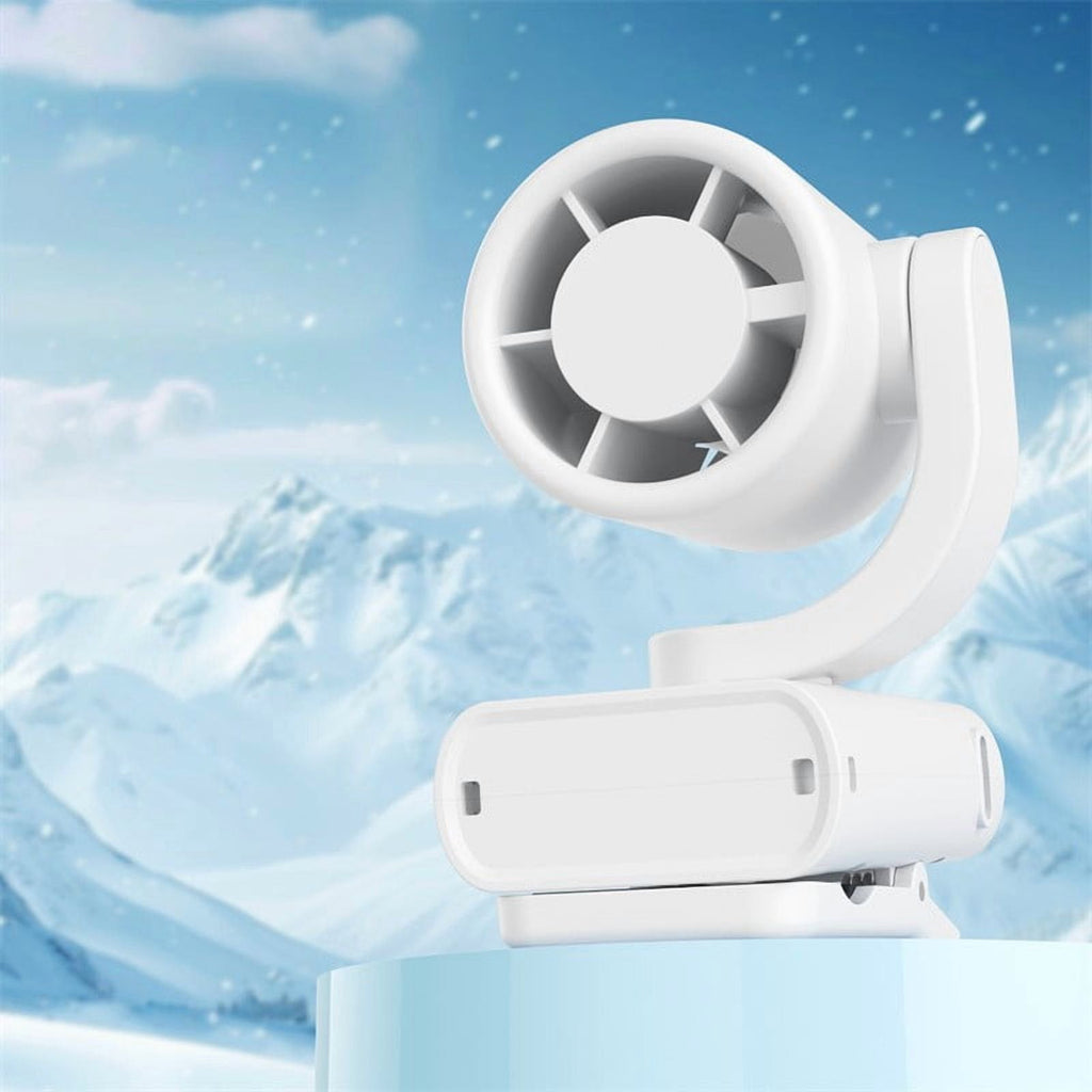 Mini Clip Fan with Digital Display and 199-Speed Control for Outdoor Desk Hat and Umbrella Use