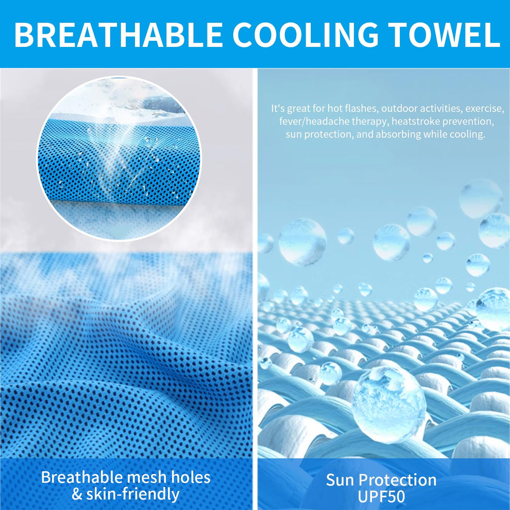 Microfiber Cooling Towel Instant Cooling Neck Wrap Lightweight Breathable for Sports Fitness and Outdoor Activities