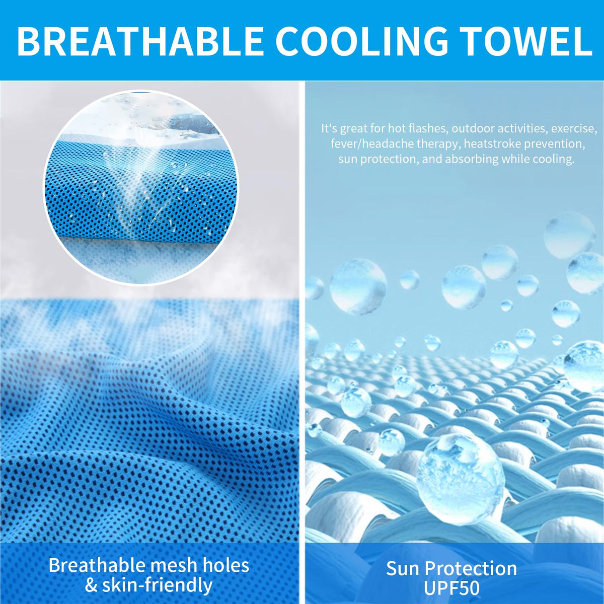 Microfiber Cooling Towel Instant Cooling Neck Wrap Lightweight Breathable for Sports Fitness and Outdoor Activities
