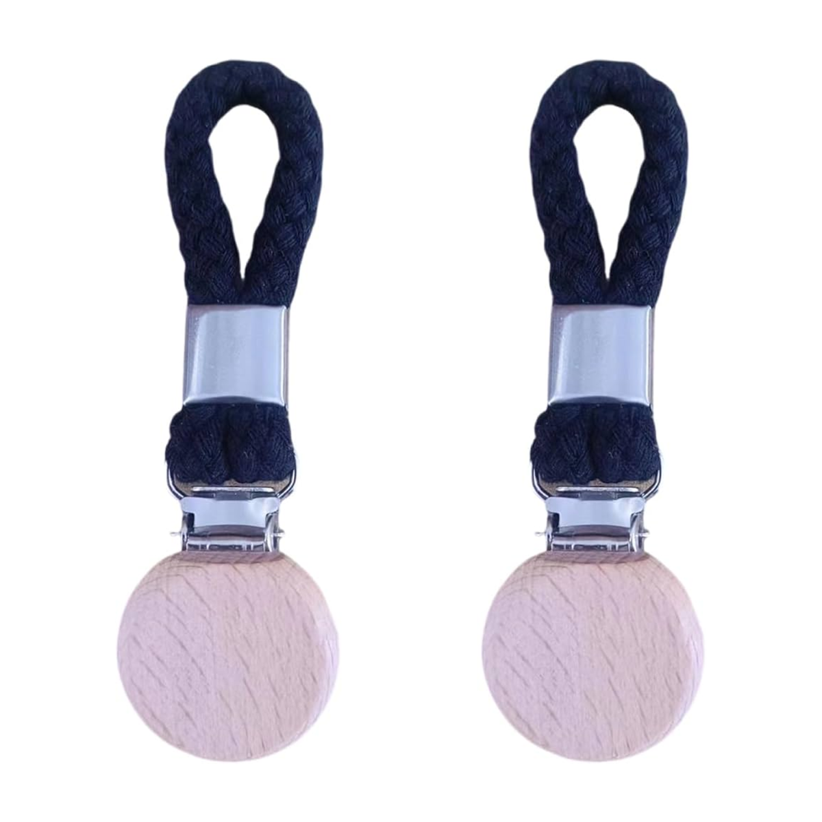2 Pcs Multifunctional Towel Hanger Clips with Cotton Loops and Stainless Steel Hooks for Kitchen, Bathroom and Home Organization