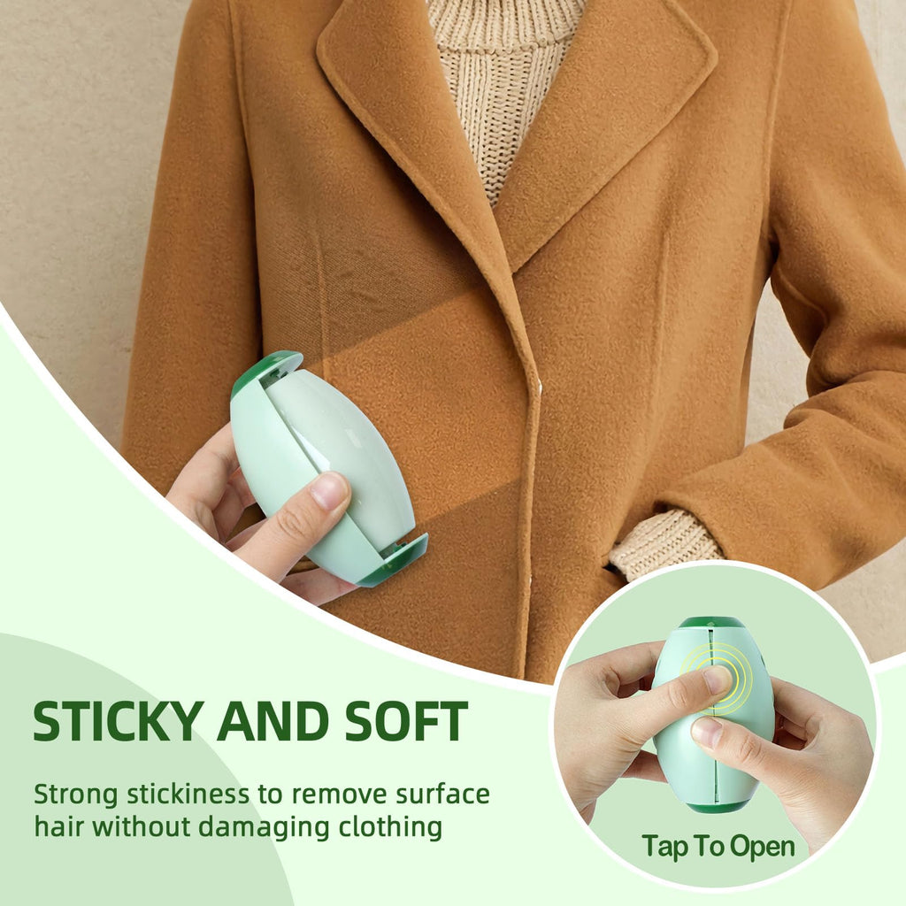 Reusable Lint Roller with Washable Gel Surface for Pet Hair and Dust Removal