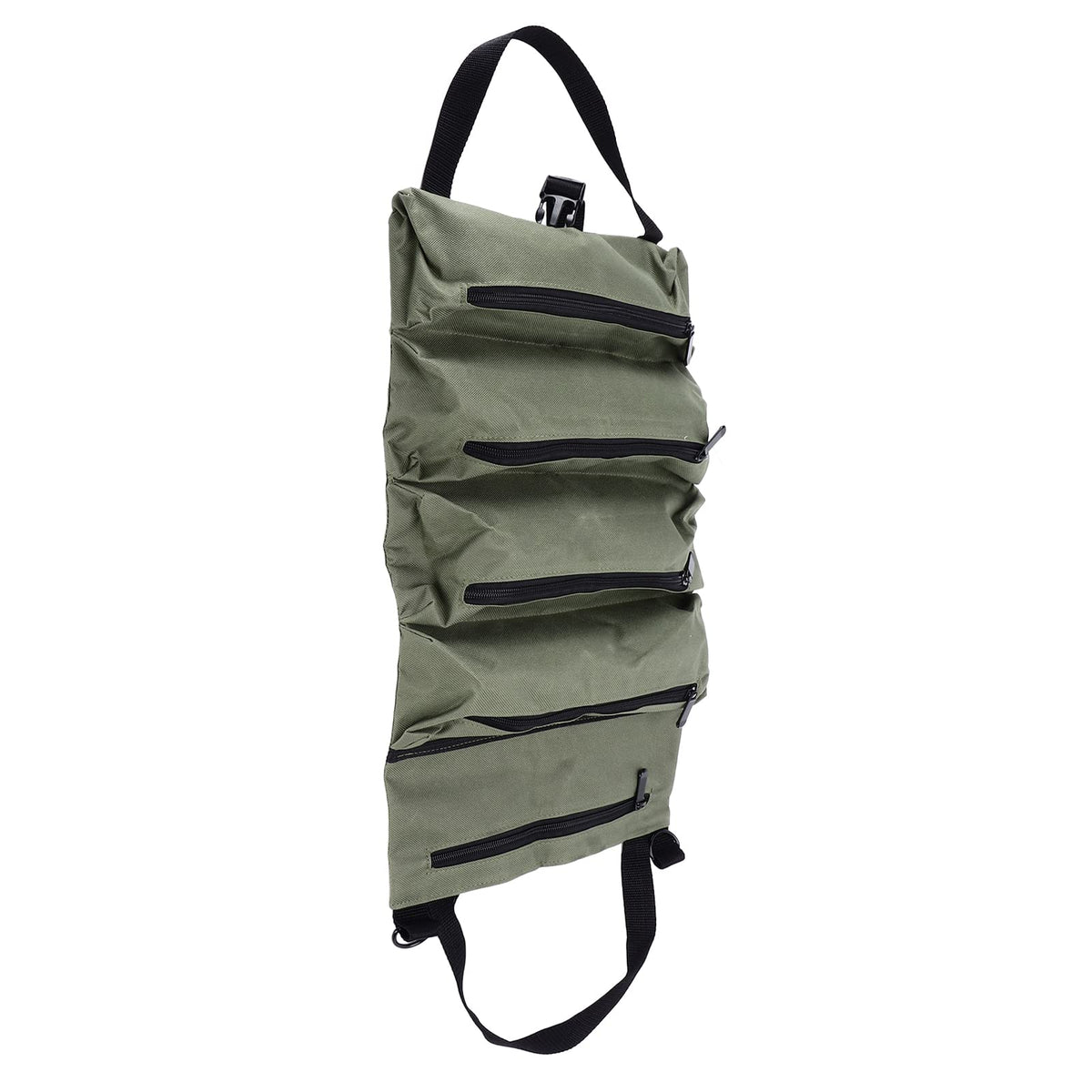 Canvas Tool Roll Organizer with Multi Compartment Foldable Design for Tools Car Kits and Storage