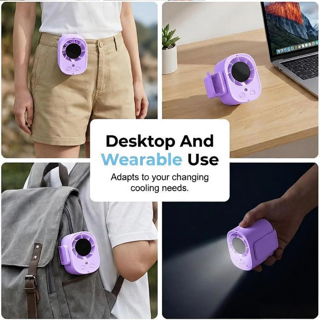 Portable Clip On Rechargeable Fan with 360° Rotation, 100 Speed Control and USB Charging for Indoor and Outdoor Use