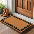 Heavy Duty Natural Coco Coir Doormat Rug with Non-Slip Backing for Front Door Use