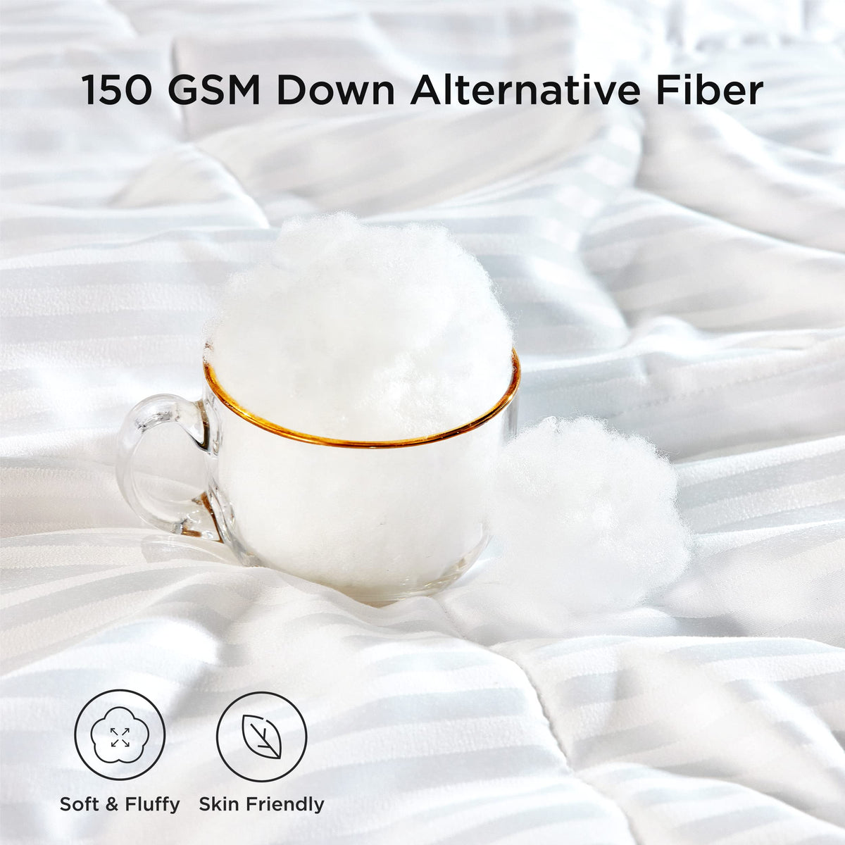 Lightweight Cooling Summer Comforter with Quilted Box Stitch and 8 Tabs for Summer Bedding Use