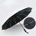 Reflective Travel Umbrella with Automatic Folding Wind Resistant Design for Daily Commutes and Outdoor Use