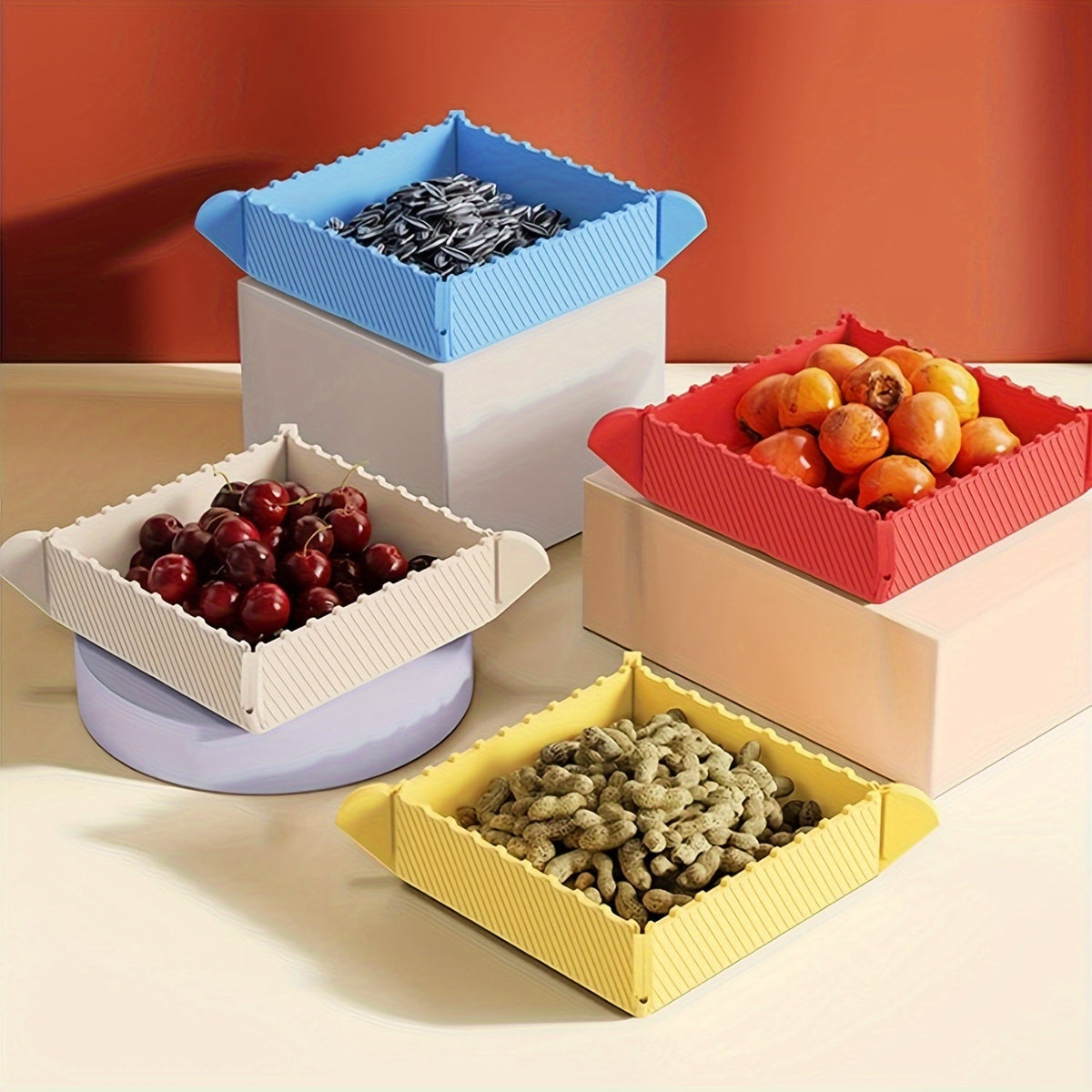 Folding Heat Resistant Silicone Mat for Hot Dishes and Kitchen Surface Protection