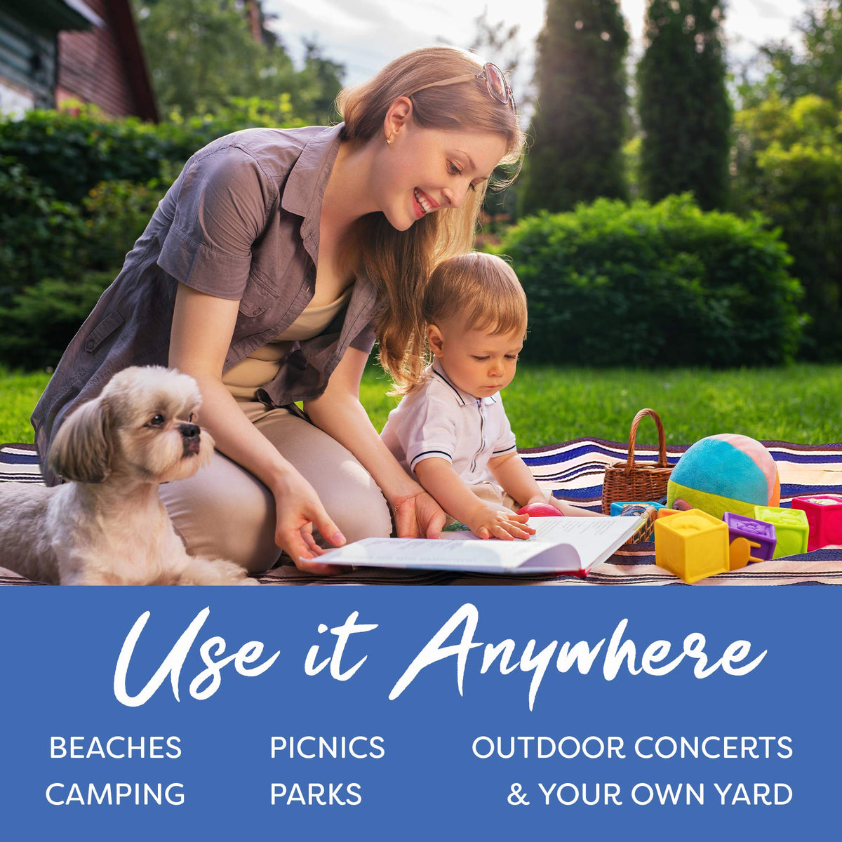 Outdoor Waterproof Portable Picnic Mat with Double-Layer Moisture-Proof Design, Suitable for Camping, Beach, or Grass Activities