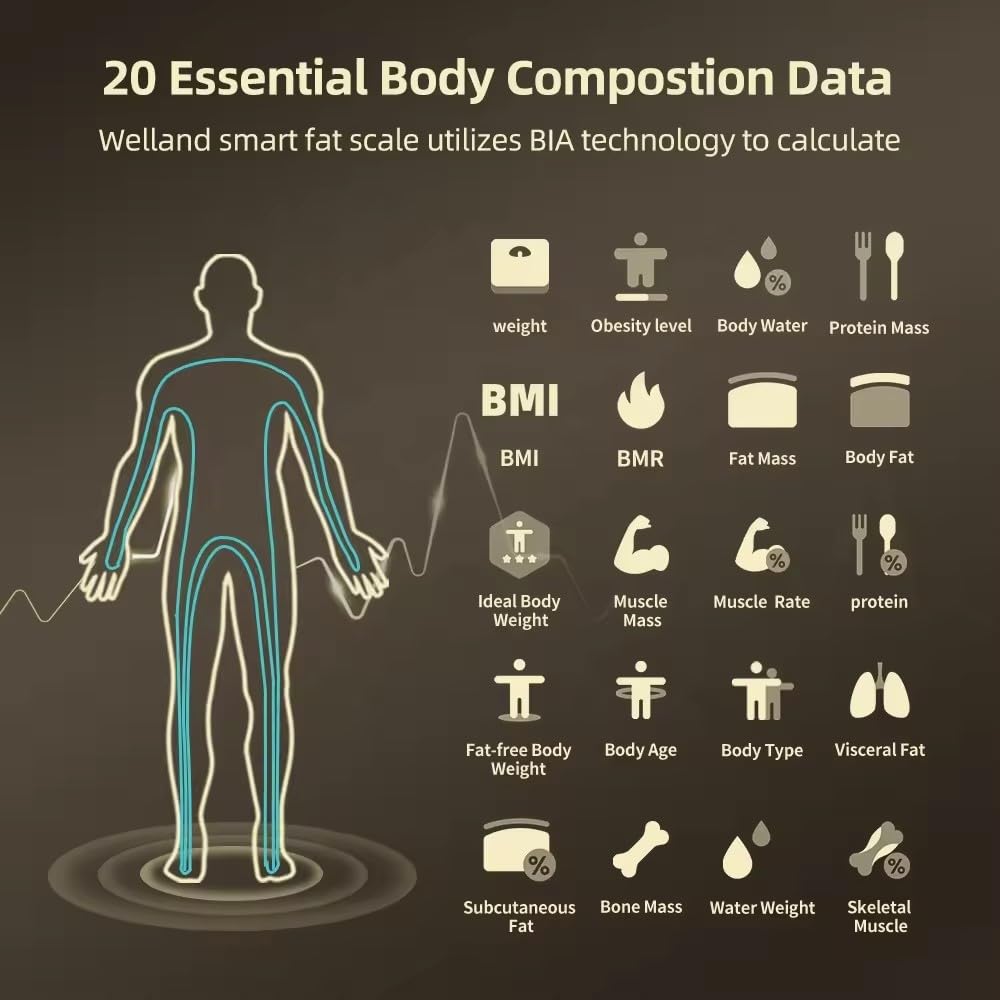 Smart Composition Scale with Handle Display and Bioimpedance Tracking for Bathroom Use
