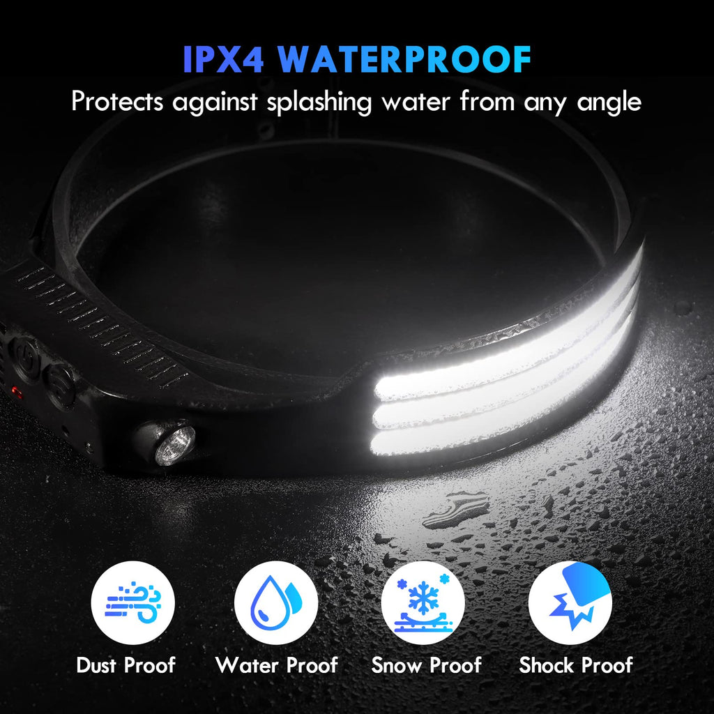 Rechargeable LED Lamp with Motion Sensor and Wide Beam Design for Camping Fishing and Outdoor Use