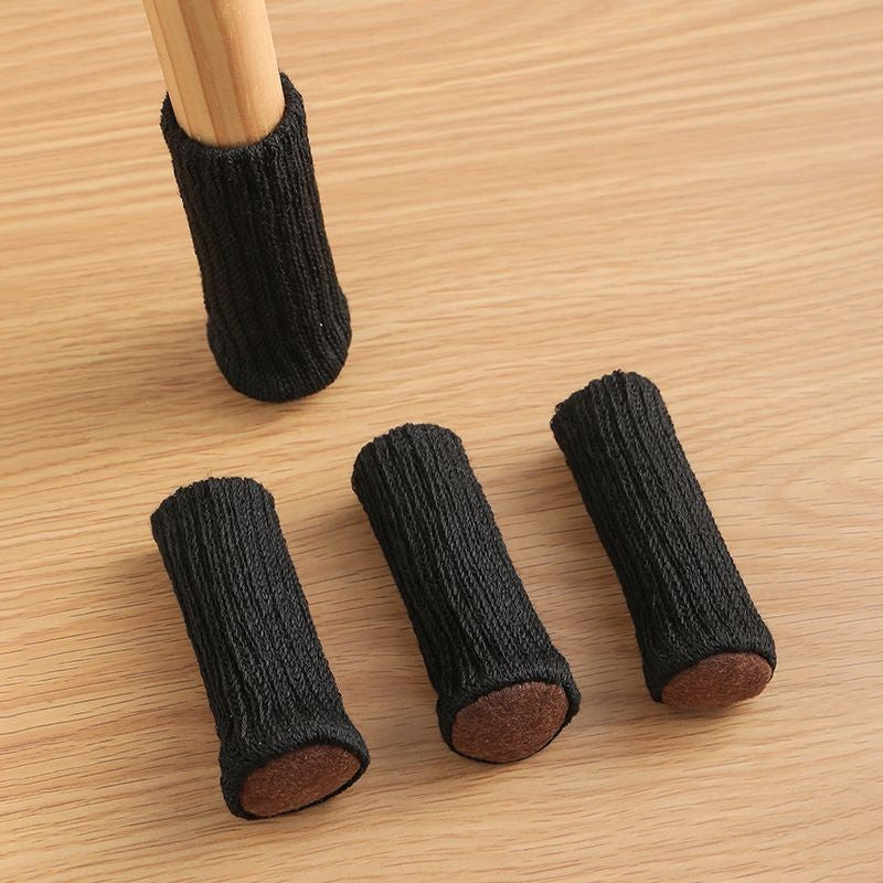 16 Pcs of Knitted Furniture Socks with Double Thickness Stretch Fabric for Floor Protection and Quiet Furniture Movement