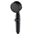 One-Touch Stop Shower Head with High Pressure 3-Mode Spray for RV and Bathroom Use (Included Shower Head + 1.5-meter Black Hose + Base)