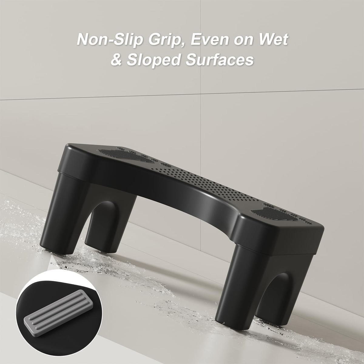 Folding Toilet Stool with Non Slip Plastic Design for Bathroom Storage and Daily Household Use