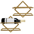 Upside Down Wine Rack with Foldable Iron Wall Mount Design for Bottles Goblets and Bar Storage