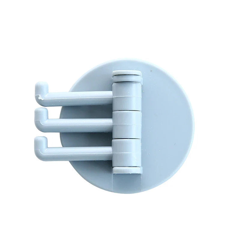3 Pcs Rotating Adhesive Wall Hooks with Strong Hold for Kitchen, Bathroom, Closet and Home Organization