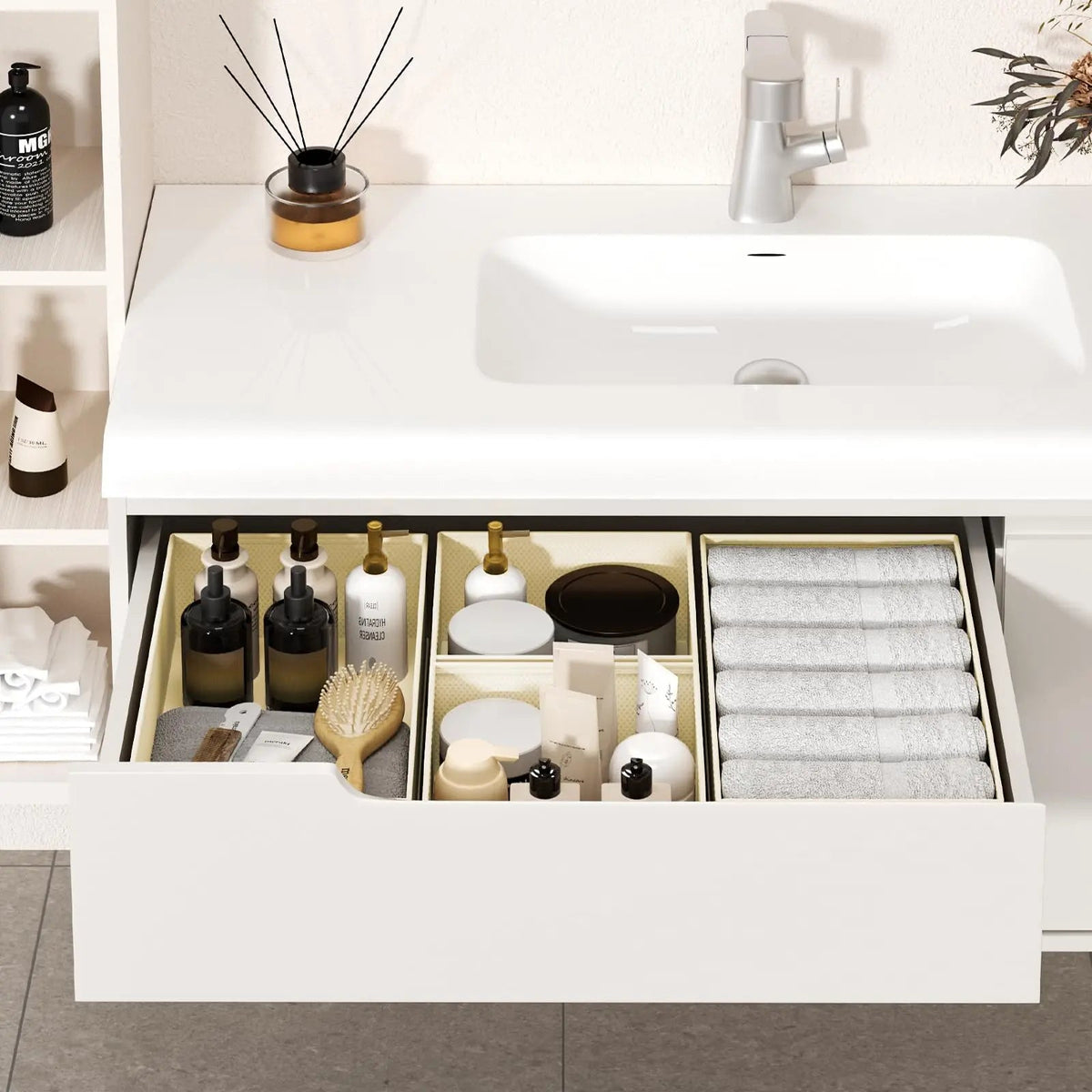 Foldable Drawer Organizer Set for Clothes Socks Underwear Storage