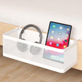 Metal Bedside Hanging Basket Organizer with Hooks for Dorm Rooms, Bunk Beds, and Small Space Storage