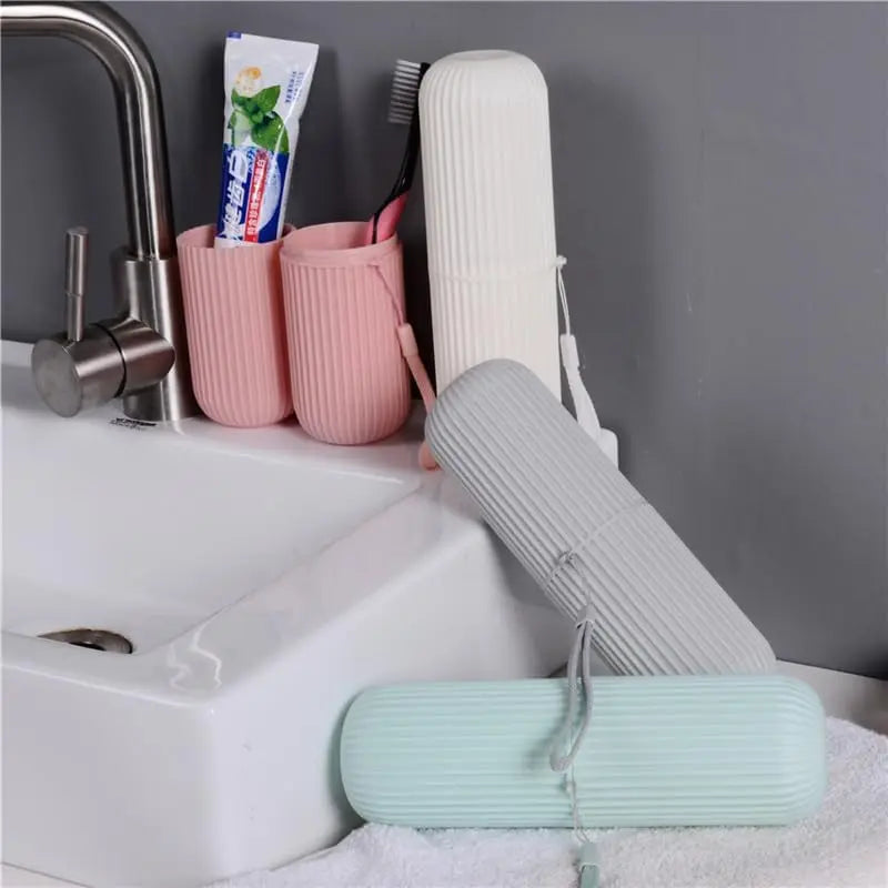 Travel Toothbrush Case with Compact PP Storage Design for Toiletries Camping and Daily Use