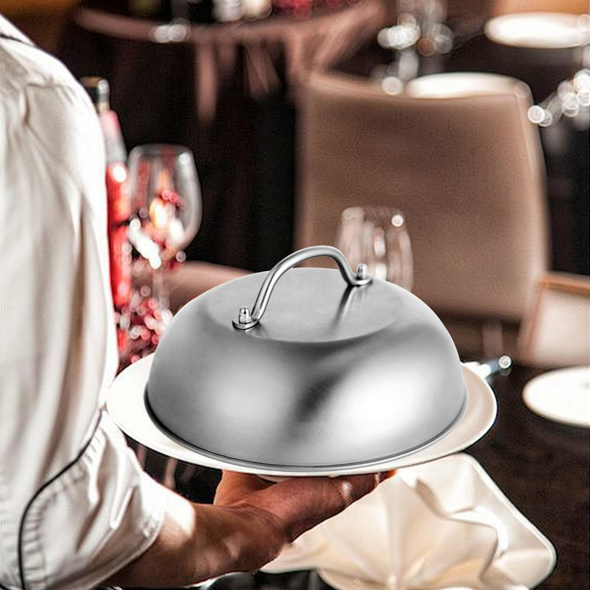 Stainless Steel Griddle Dome Cover Burger Melting Dome for Flat Top Grill BBQ Cooking