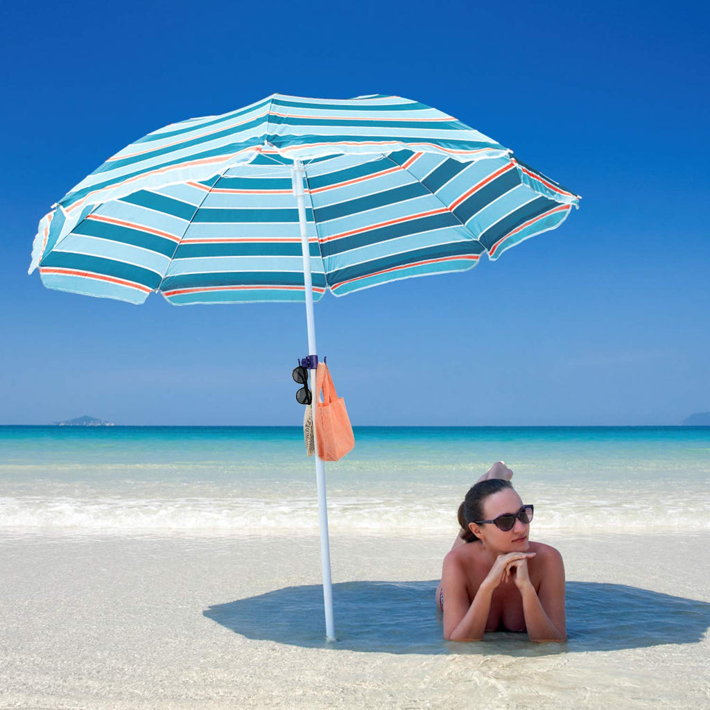 Beach Umbrella Hook with Four Corner Hanging Design for Towels Bags and Outdoor Accessories